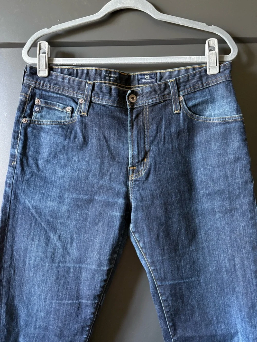 Ag Adriano Goldschmied The Everett Slim Straight Jeans in Dark Blue